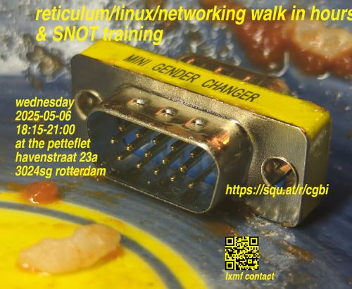 Reticulum/Networking/Linux walk-in hours