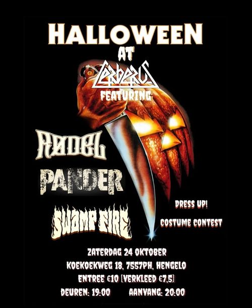 Halloween @ Cerberus with Rødel, Pander and Swamp Fire